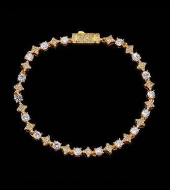 Iced Crown Link Bracelet