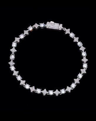 Iced Crown Link Bracelet